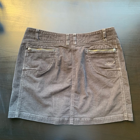 Kühl Mountain Culture Brown/Gray Corduroy Y2K Mini Skirt size 12 EUC - Picture 6 of 8